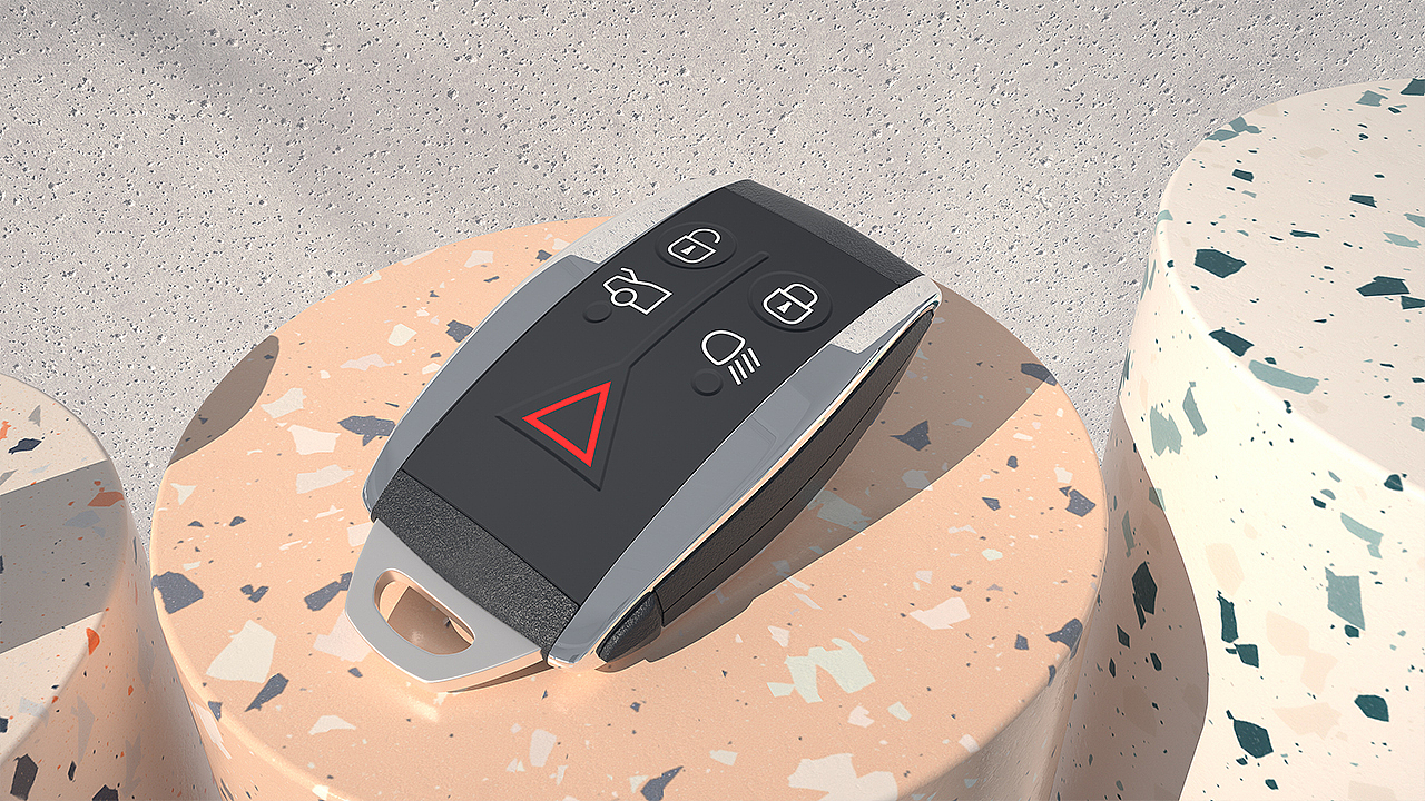 汽车遥控钥匙建模渲染