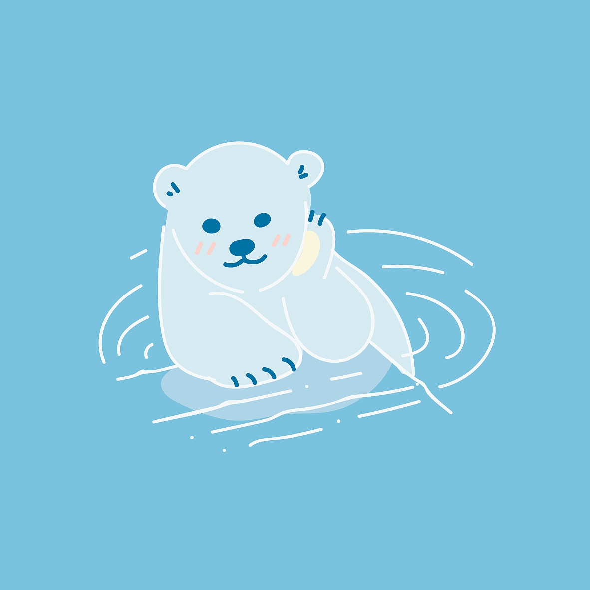 北极熊漫画头像图片