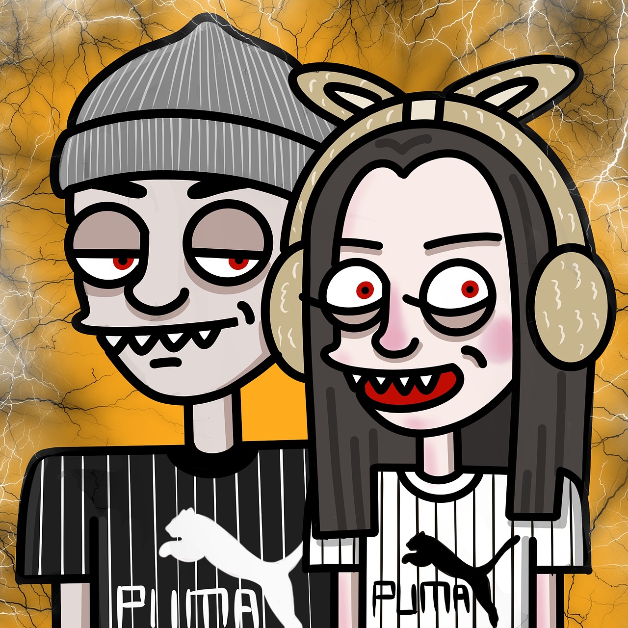 《红眼病百人斩斩斩》（图ZMjcxOTE1MTA4） - 艺术插画 - 站酷设计师毛毛毛毛密密麻麻原创素材 - 站酷ZCOOL