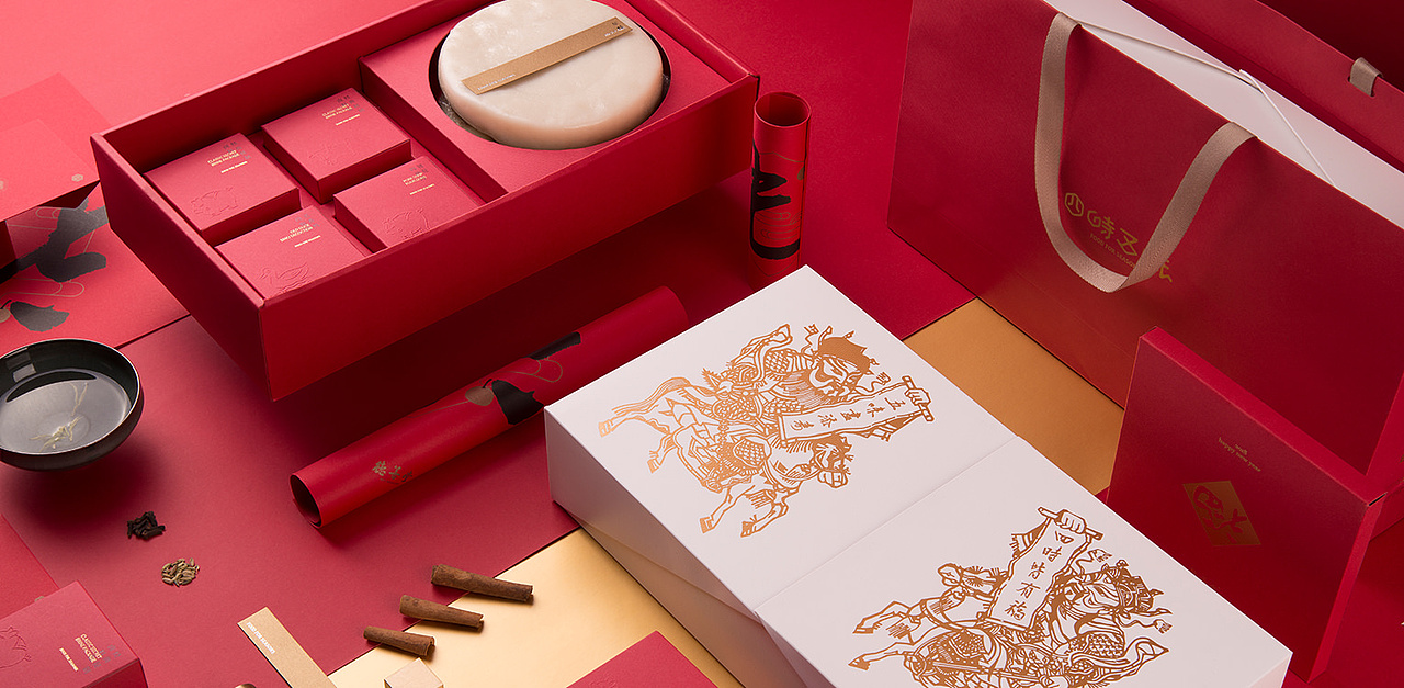 四时五味新春礼盒（图ZMTI0ODE1NjUy） - 包装 - 站酷设计师大羊设计原创素材 - 站酷ZCOOL
