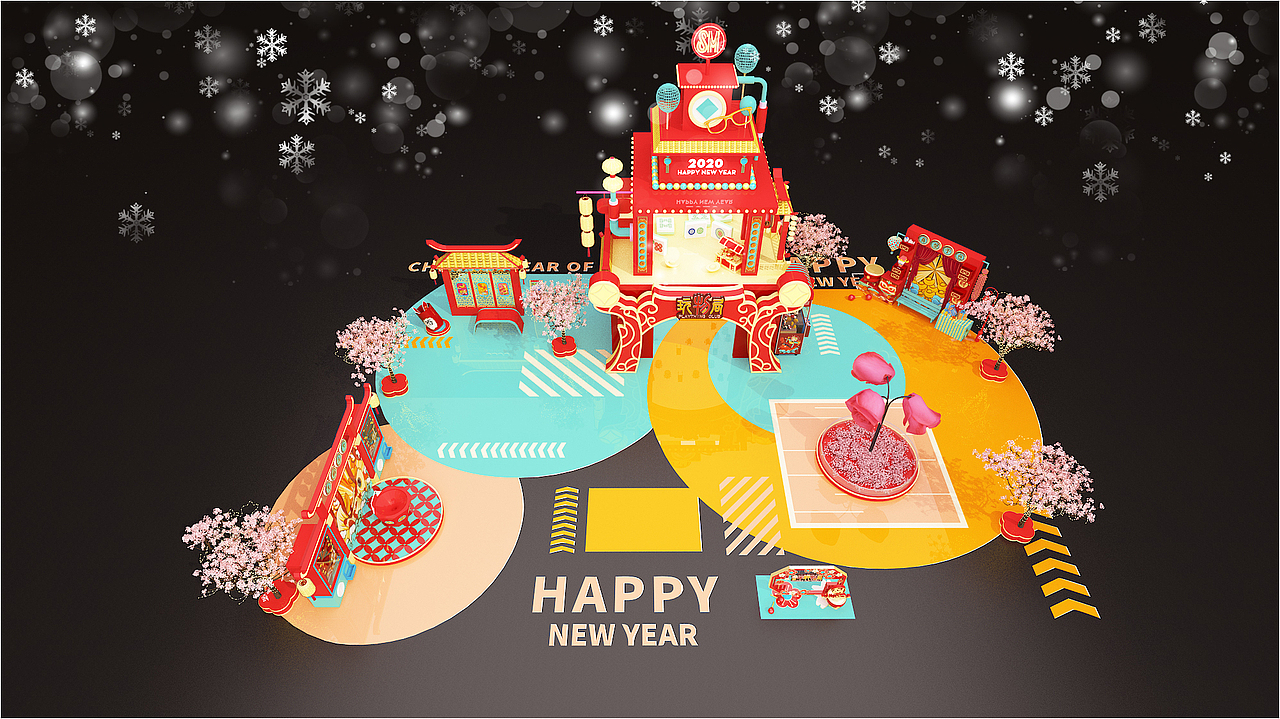 新春美陈（图ZMjA3NDA0ODAw） - 其他三维 - 站酷设计师旧画册里的猫原创素材 - 站酷ZCOOL