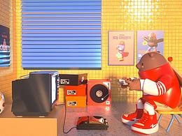 Ollie Bear likes playing games