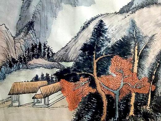 国画-山涧风光