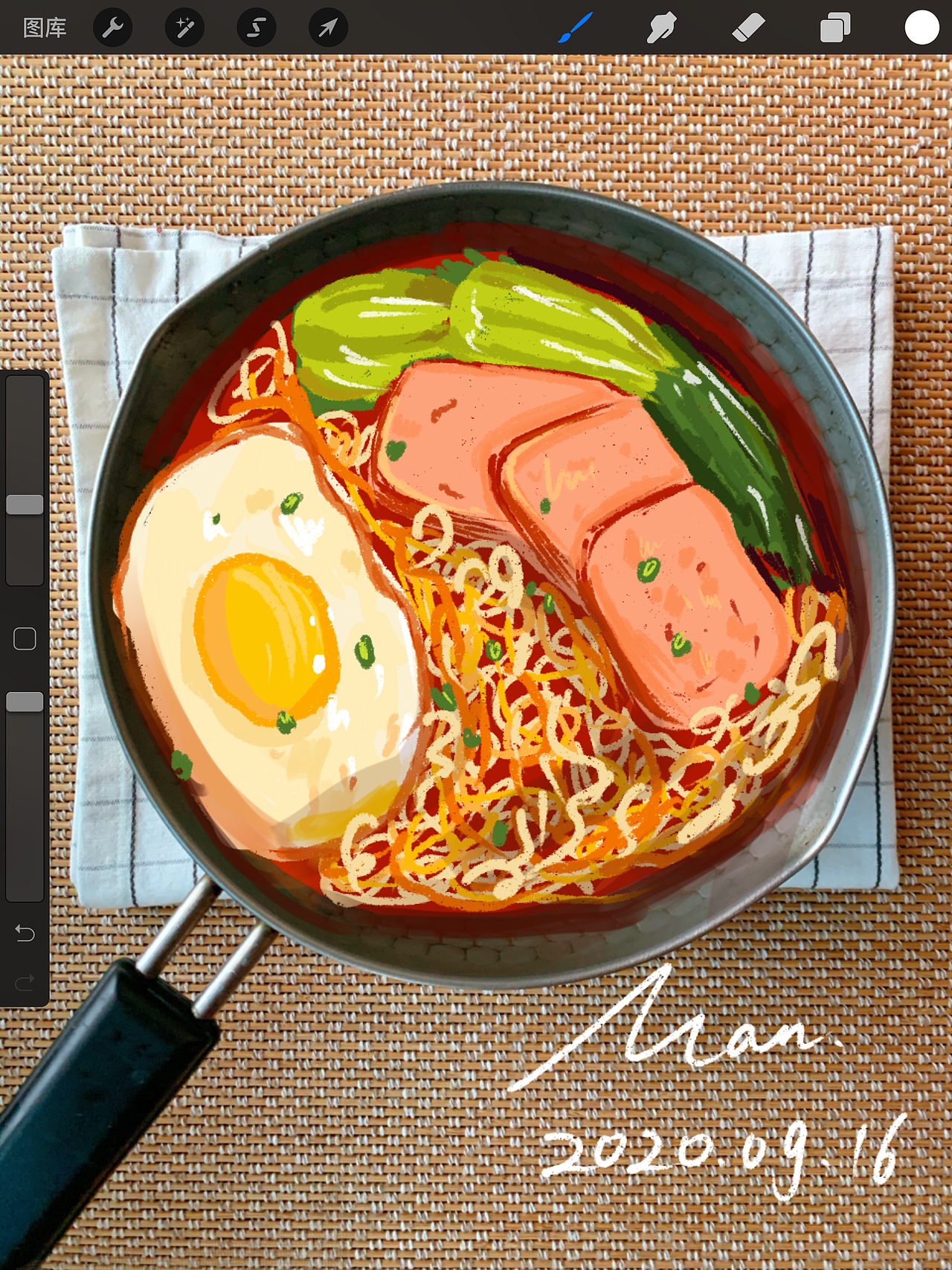 procreate手绘-泡面|插画|创作习作|秦姑娘_原创作品-站酷zcool