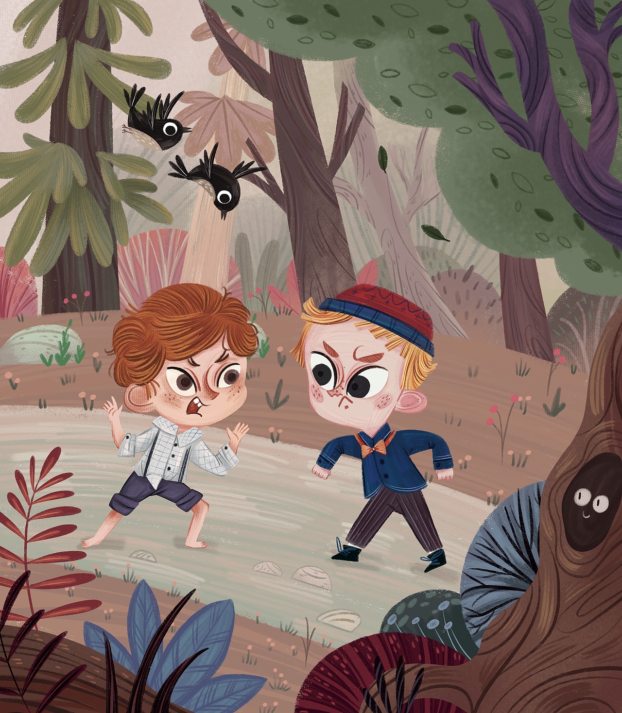 儿插作品-生气啦（图ZMzA5NTU2OTE2） - 绘本 - 站酷设计师阿庙原创素材 - 站酷ZCOOL