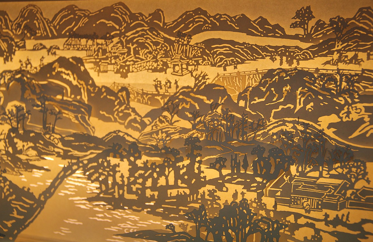 《万笏朝天图》纸雕灯设计（图ZMTkwMDQ3ODcy） - 生活用品 - 站酷设计师Wongyan原创素材 - 站酷ZCOOL