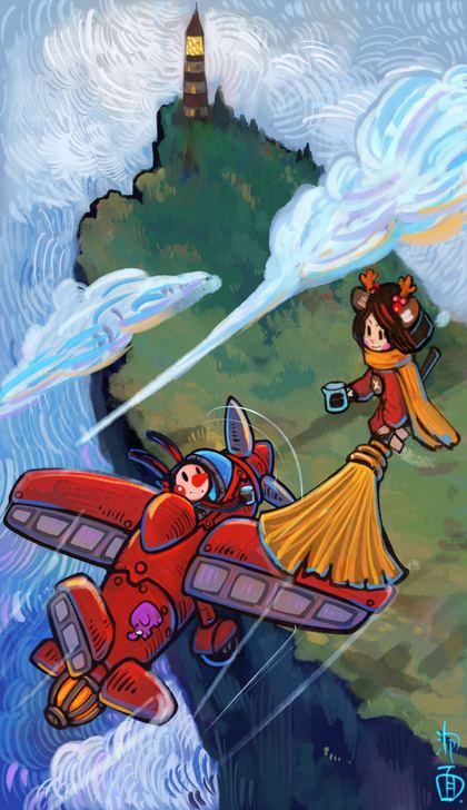 元素装饰风格插画