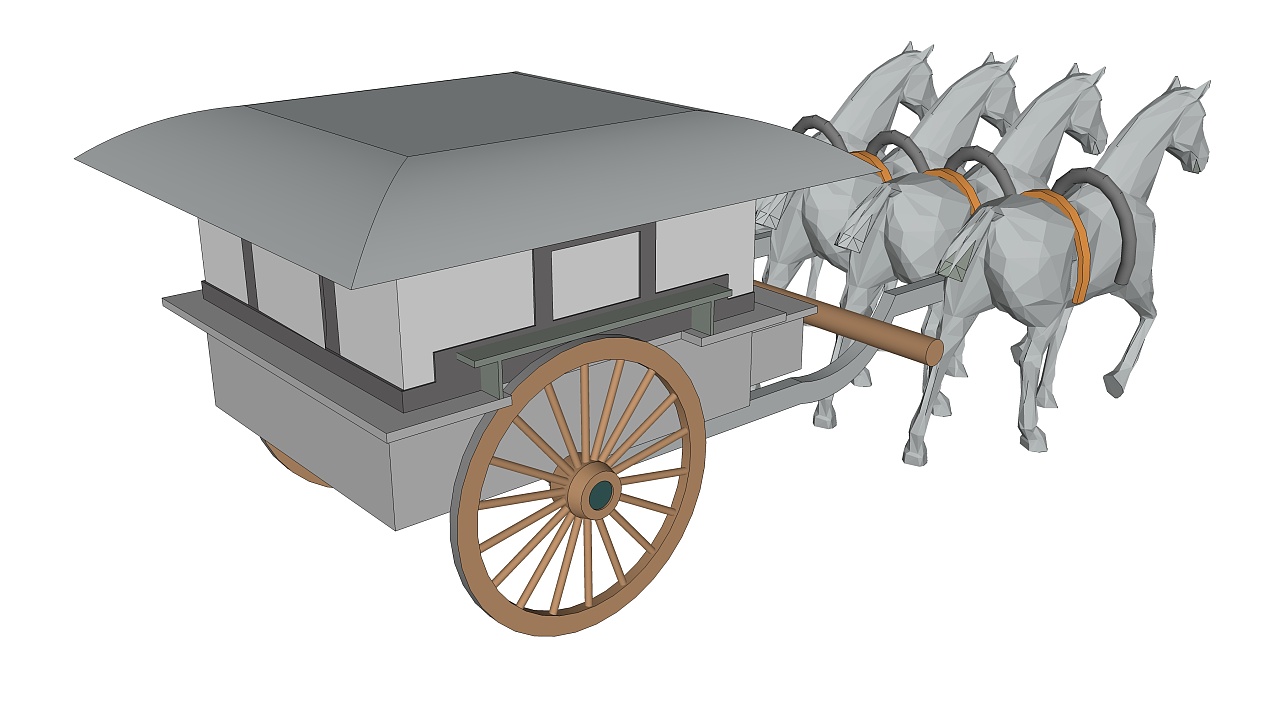 车同轨花车——仿真绿植铜车马