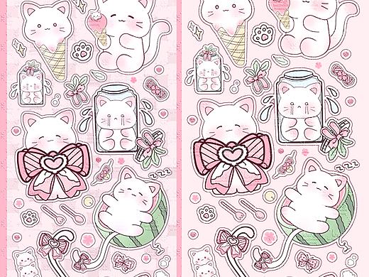 原创可爱猫咪贴纸