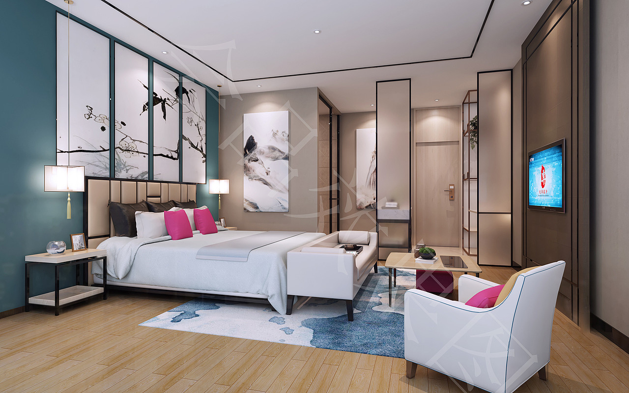 精品酒店效果图案例（图ZMjA3NDAxNjU2） - 家装设计 - 站酷设计师会品效果图圆圆原创素材 - 站酷ZCOOL