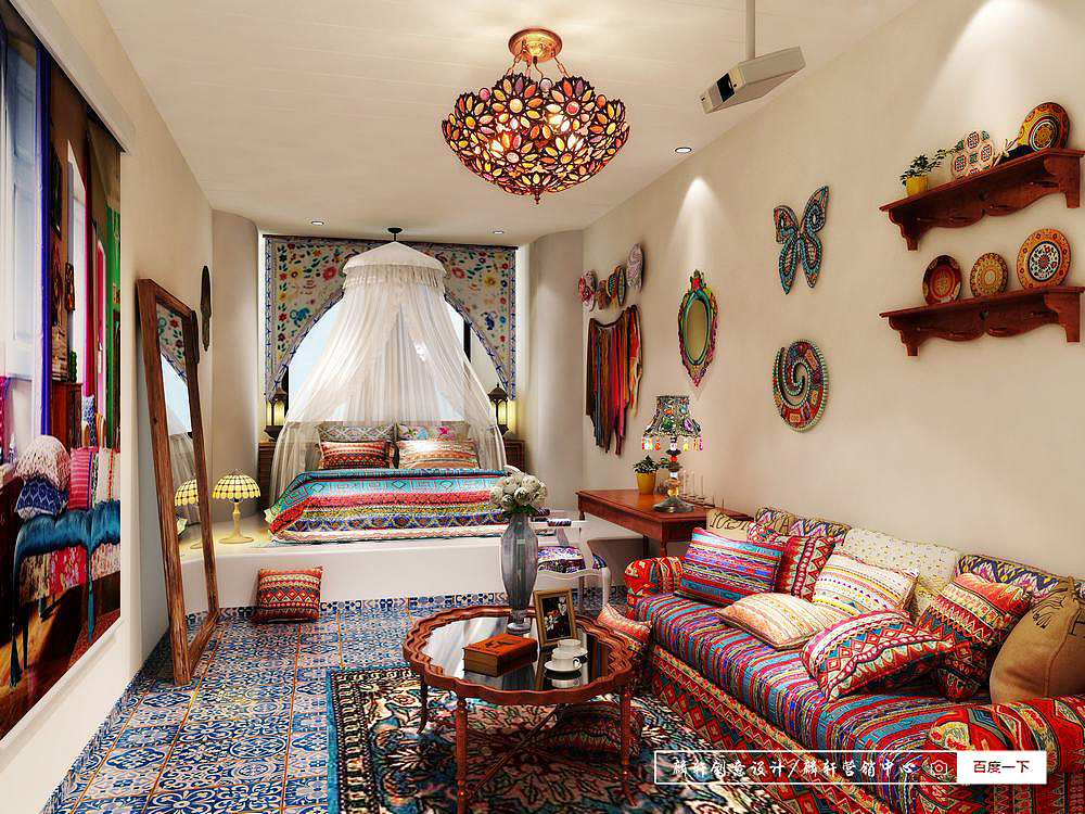 波西米亚风格创意乡村民宿酒店装修设计