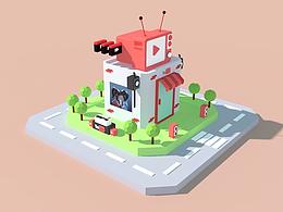 C4D臨摹作業(yè)-環(huán)形小場景