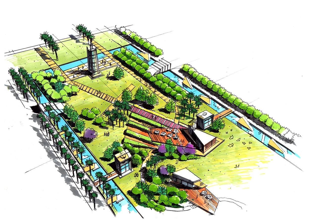 园林手绘设计优秀作品案例欣赏(六)