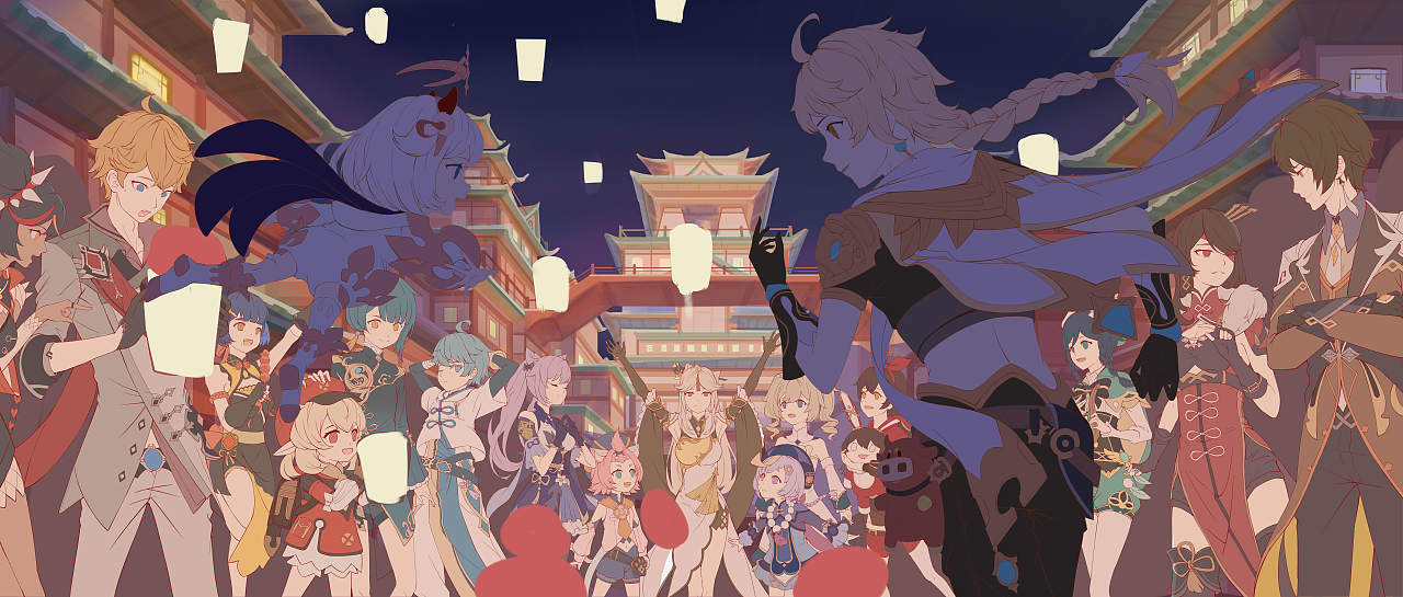 相聚璃月（图ZMjU1NTc5OTMy） - 创作习作 - 站酷设计师心塞de小pang原创素材 - 站酷ZCOOL