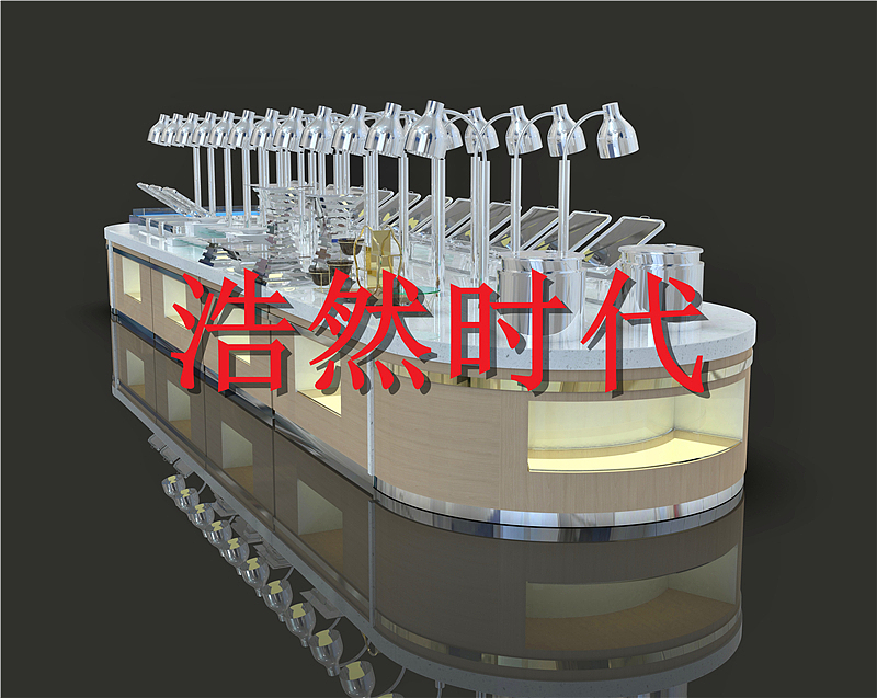 单位食堂移动布菲台设计定制