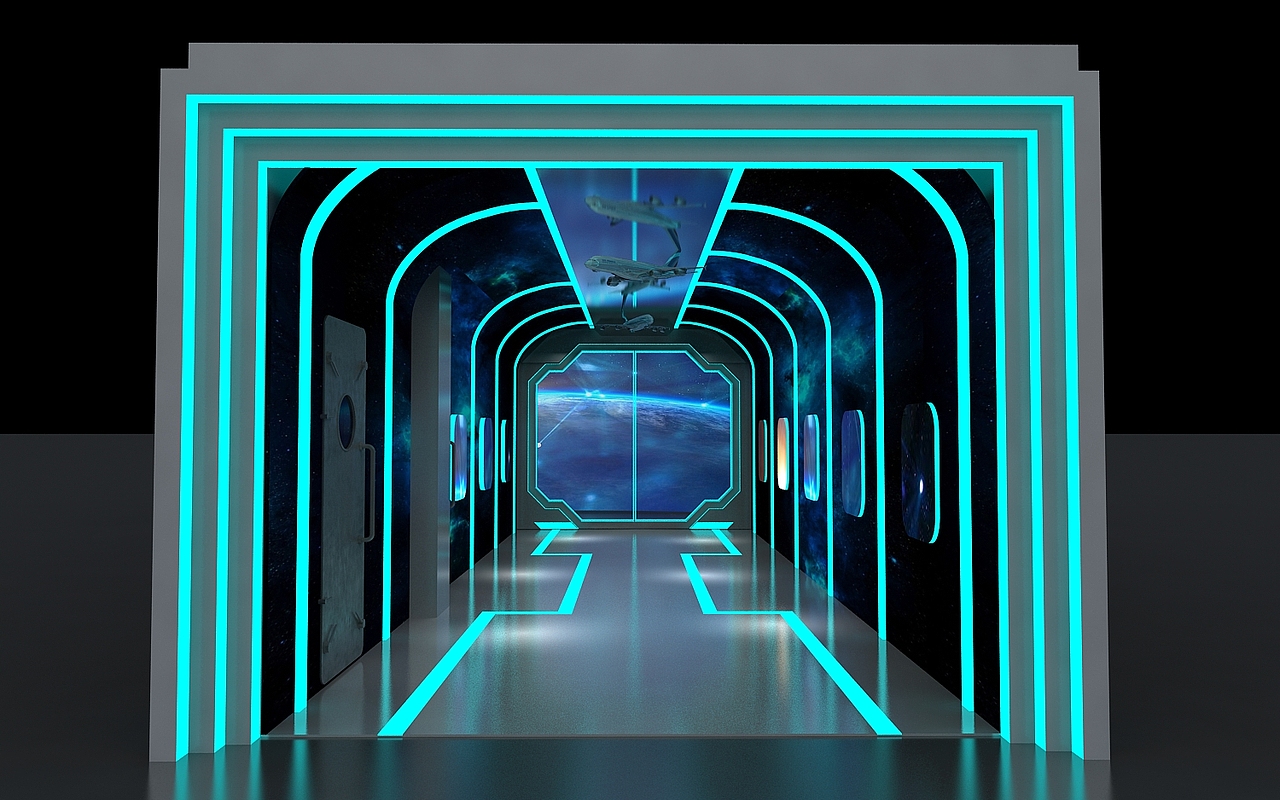 科技感通道设计效果图