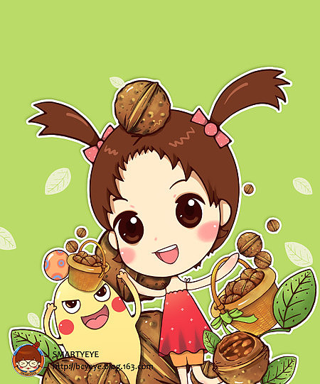 小果子山核桃包装插图第二弹（图ZODU1NDA4NA==） - 商业插画 - 站酷设计师smartyeye原创素材 - 站酷ZCOOL