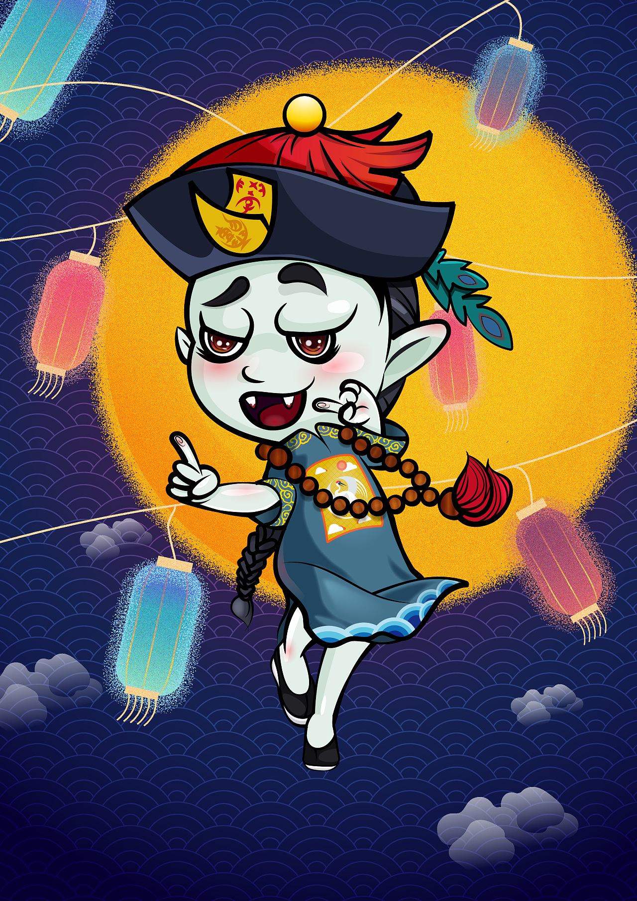 一只妖娆的小僵尸|插画|创作习作|gugu谷谷 - 原创作品 - 站酷 (zcool