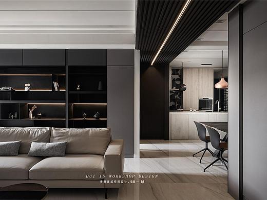 原木与石，现代时尚公寓