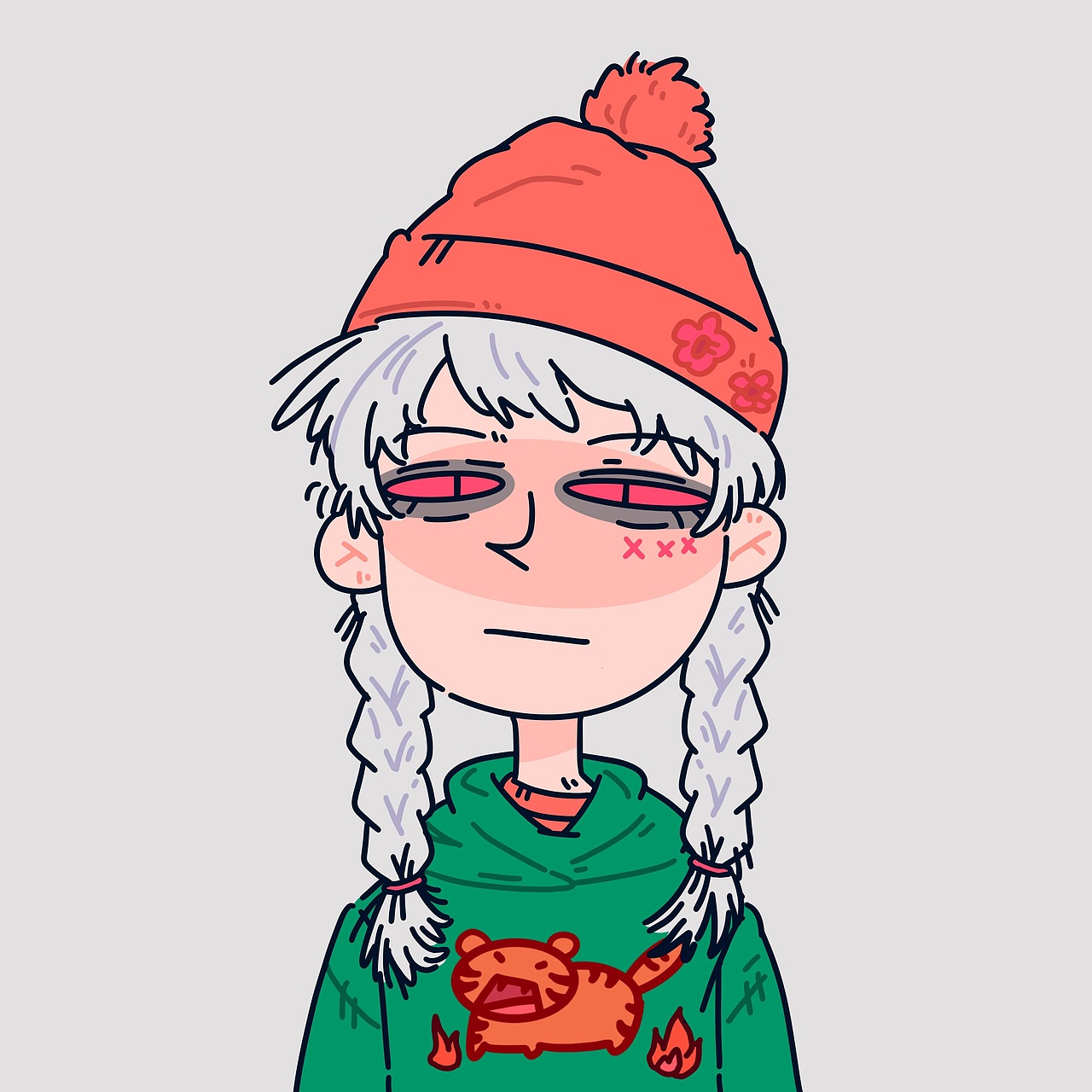 虎头虎脑，禁止熬夜（图ZMjg2Mzk5Mjg0） - 新锐潮流插画 - 站酷设计师禁忌男孩原创素材 - 站酷ZCOOL