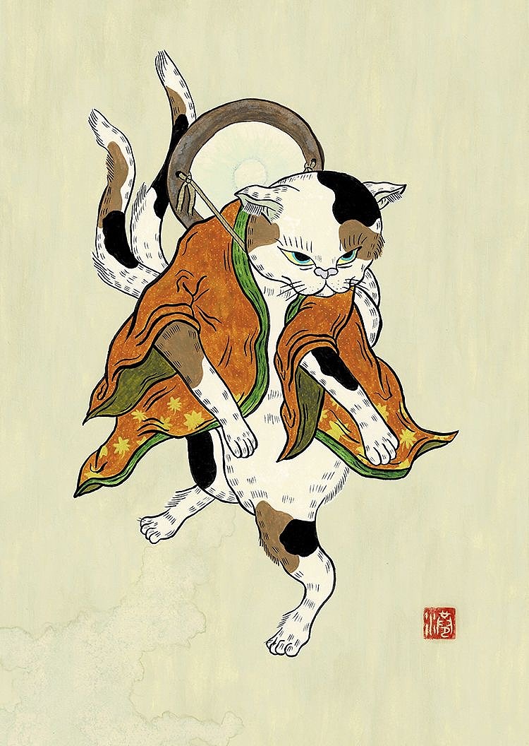 猫咪纹身图案及素材