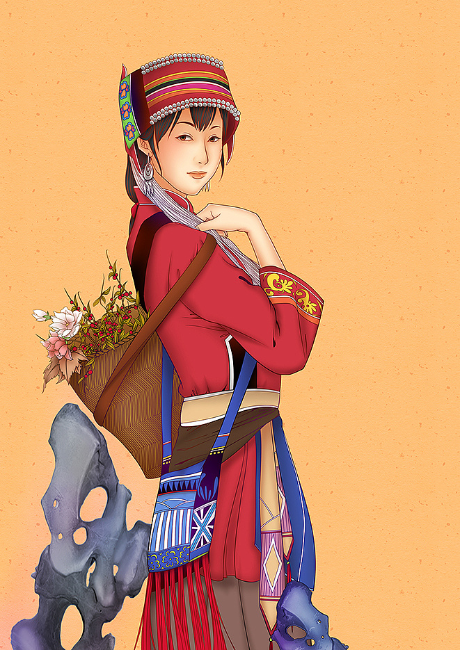 民族女性插画