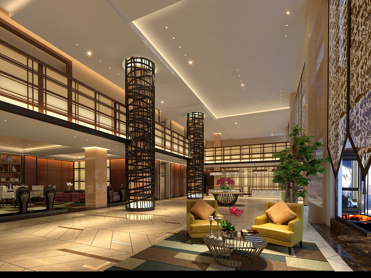 酒店大堂（图ZMjA0NjQ5MDEy） - 家装设计 - 站酷设计师大胖腿原创素材 - 站酷ZCOOL