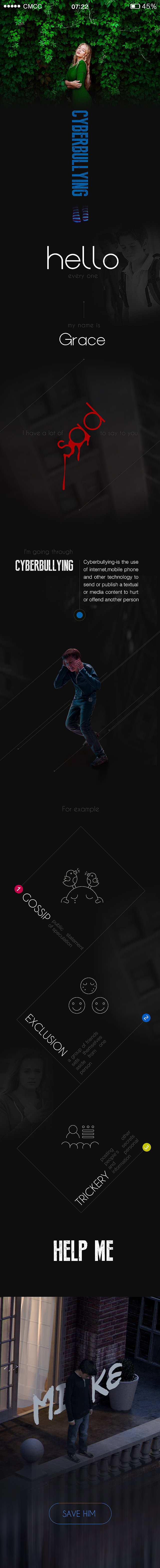 网络欺凌专题手机h5页面（图ZMzEzMDE1ODg=） - APP界面 - 站酷设计师豆杀包原创素材 - 站酷ZCOOL