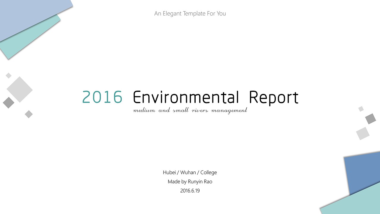 青绿配色扁平化PPT模板（图ZOTIxMDUxMTI=） - PPT/Keynote - 站酷设计师饶润胤原创素材 - 站酷ZCOOL