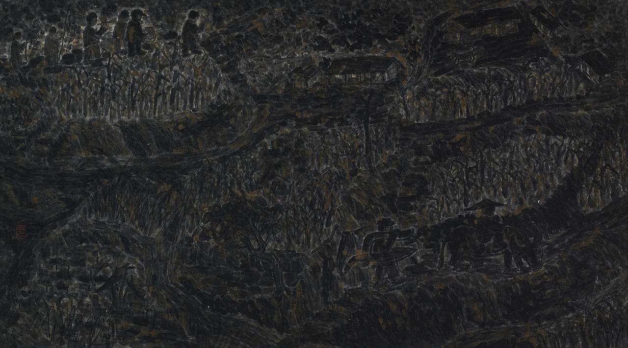 水墨作品：《死村01》（图ZMjM5MTIwNjY4） - 绘画 - 站酷设计师石祥宇水墨原创素材 - 站酷ZCOOL