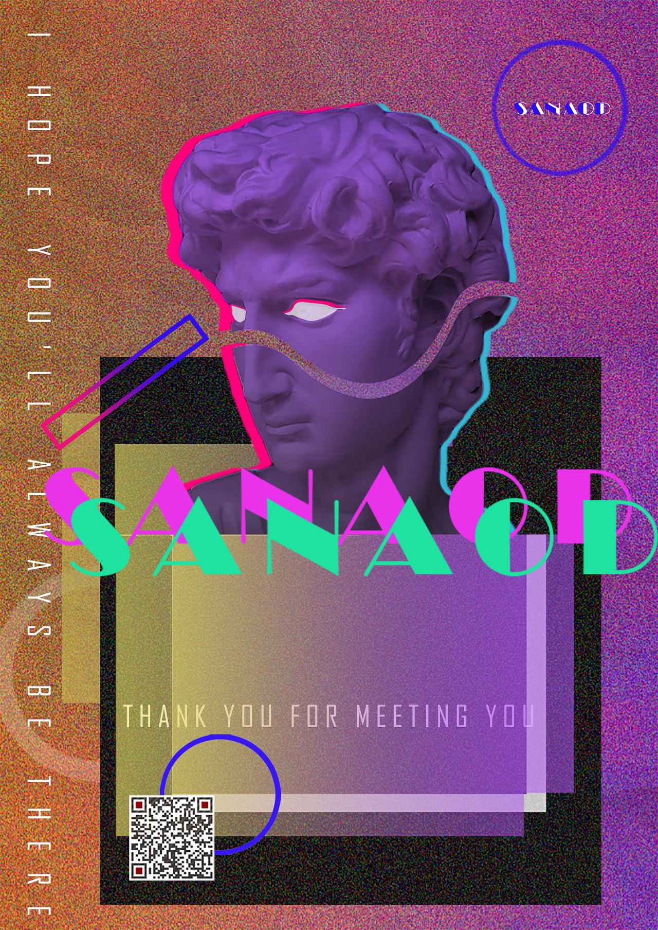 蒸汽波风格海报