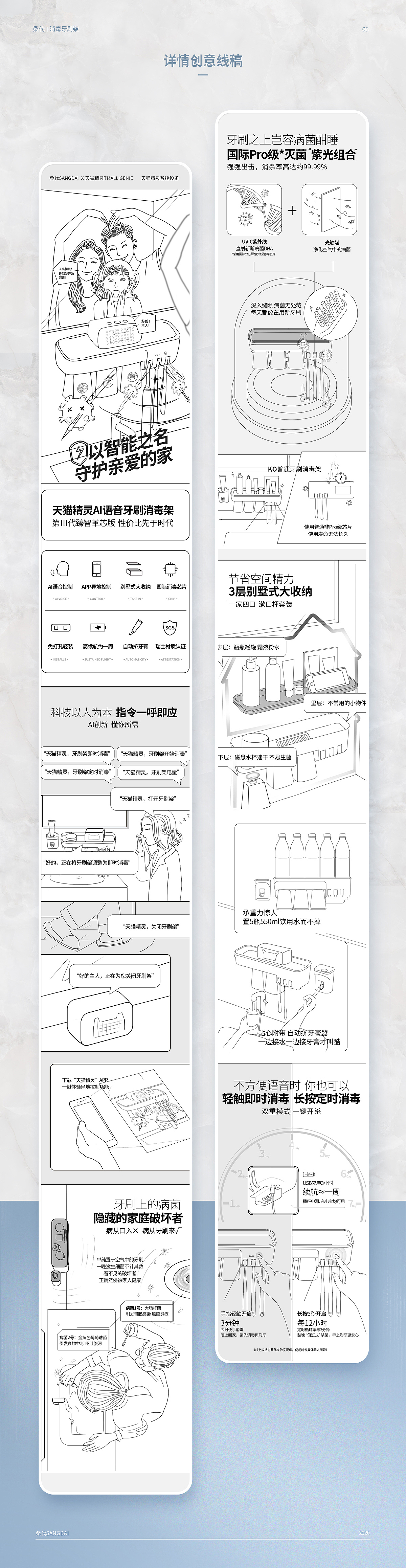 详情页 | 消毒牙刷架(C4D+实拍合成)