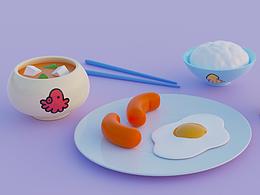 Blender蜡笔小新餐具