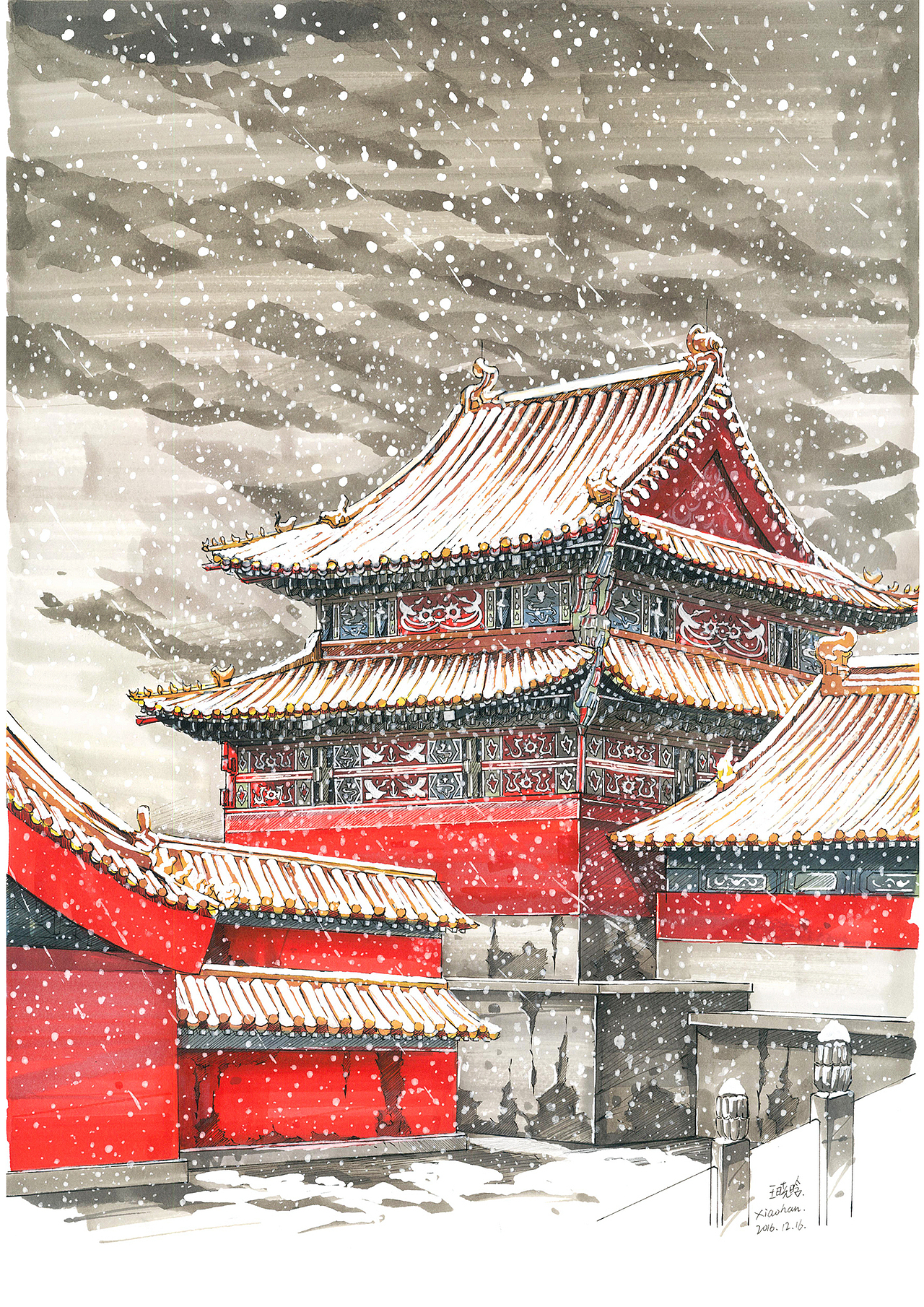 随笔03（图ZNjY4MDYxMDg=） - 创作习作 - 站酷设计师XiaohanWang原创素材 - 站酷ZCOOL