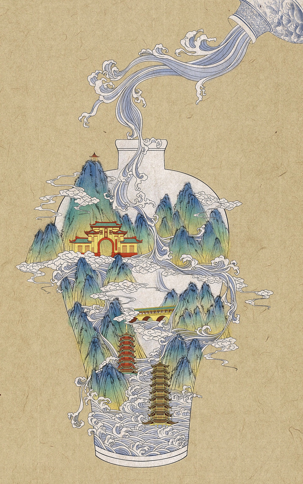 印象桂林-桂林山水|插画|艺术插画|往往_wangwang_原创作品-站酷zcool