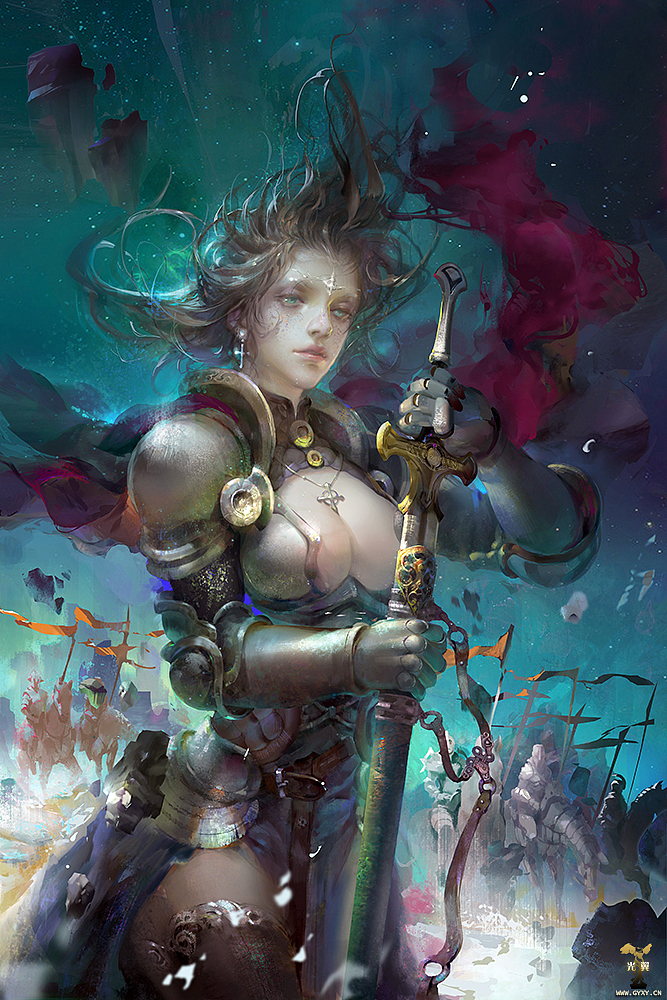 光翼学园日韩风网络班aton老师作品集(1)|插画|游戏原画|光翼学园