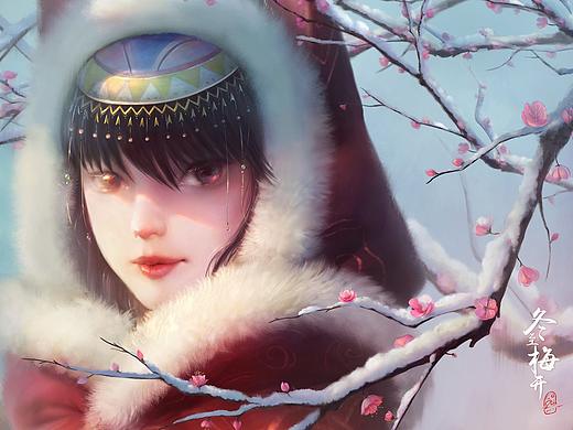 2018新年贺图 冬至梅开