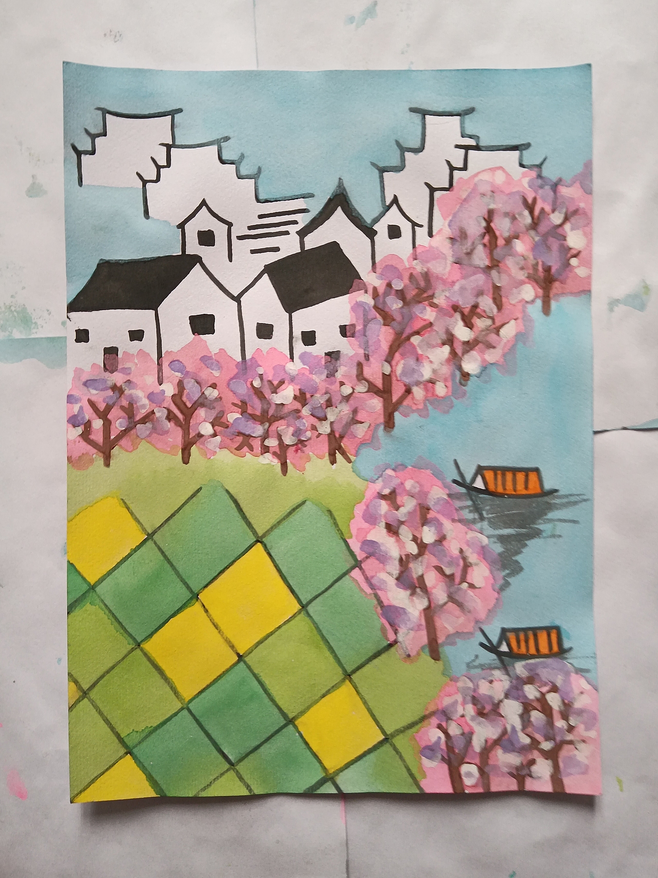 桃花春欲尽，谷雨夜来收。（图ZMjgwMTcxMDI0） - 创作习作 - 站酷设计师深海珍珠原创素材 - 站酷ZCOOL