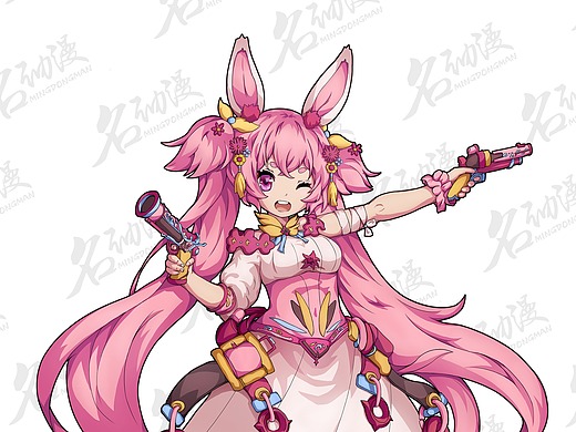 日系双马尾女枪手