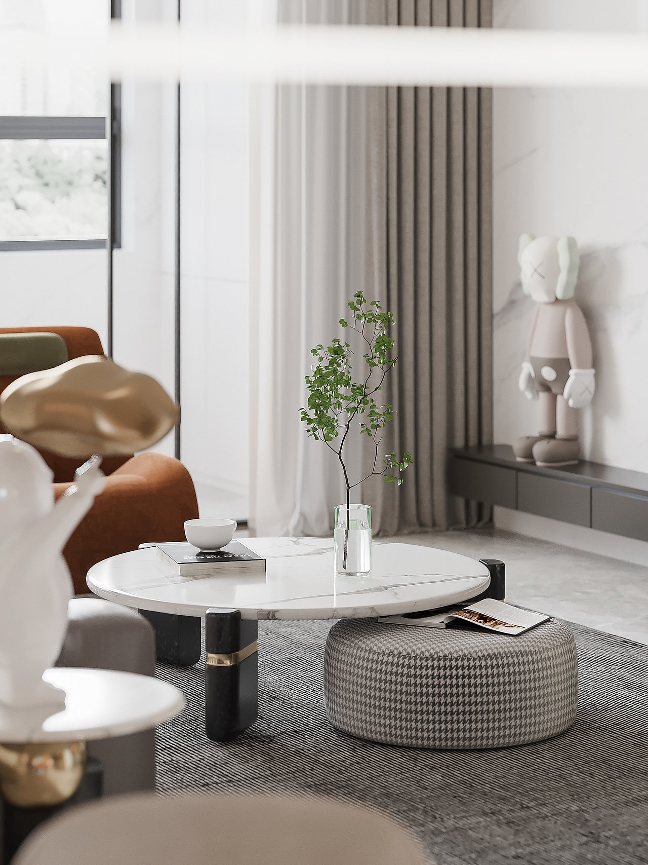 一套现代轻奢效果图