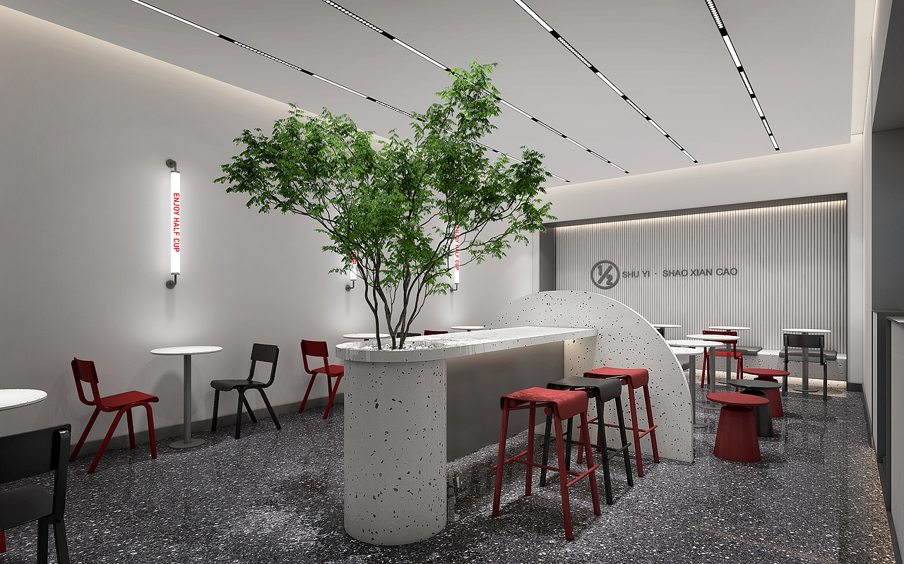 书亦烧仙草奶茶店设计