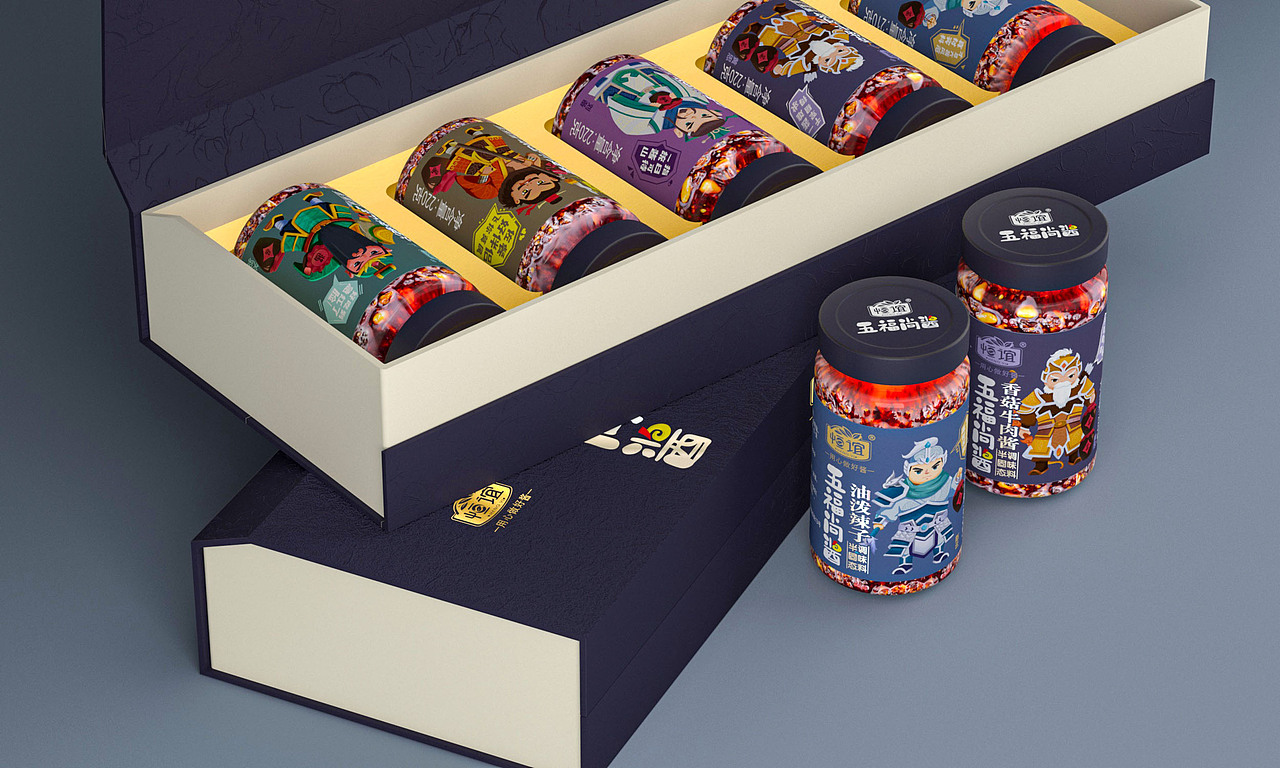 五福尚酱（图ZMjU1OTQ1MjQ0） - 包装 - 站酷设计师微信18008066649原创素材 - 站酷ZCOOL