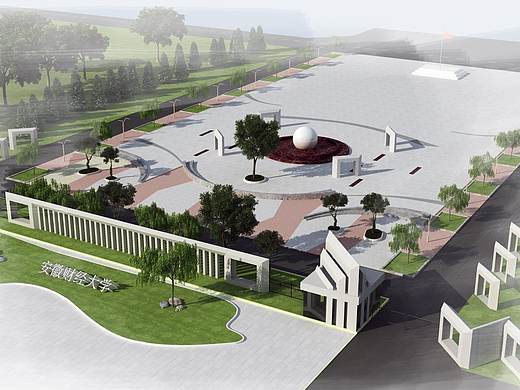 安徽财经大学龙湖东校区南大门入口景观规划设计（个人主页-ZMzczMjM0MjA=） - 景观设计 - 站酷设计师有温度的光原创素材 - 站酷ZCOOL