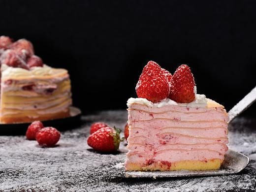 美食摄影 美食-草莓蛋糕