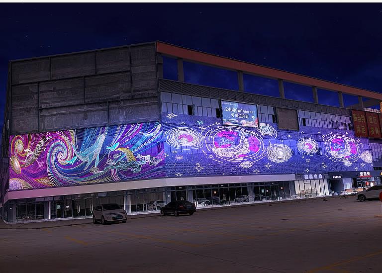 商业广场外立面建筑楼体墙面灯饰画专业工厂铭星定制（图ZMjc2NDk5NTc2） - 景观设计 - 站酷设计师商场美陈文旅亮化原创素材 - 站酷ZCOOL