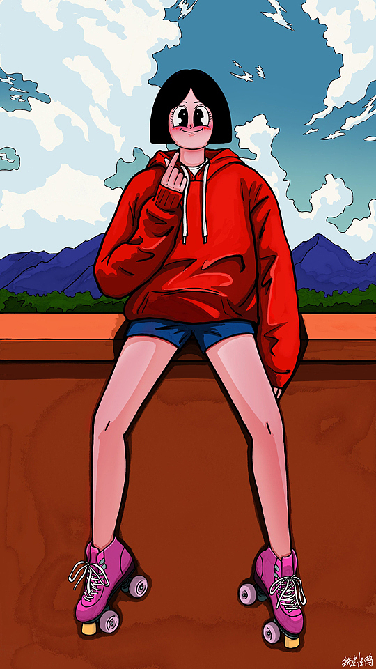 哈喽 周小白4（图ZMzM0MzM4ODU2） - 商业插画 - 站酷设计师铁皮怪鸭原创素材 - 站酷ZCOOL