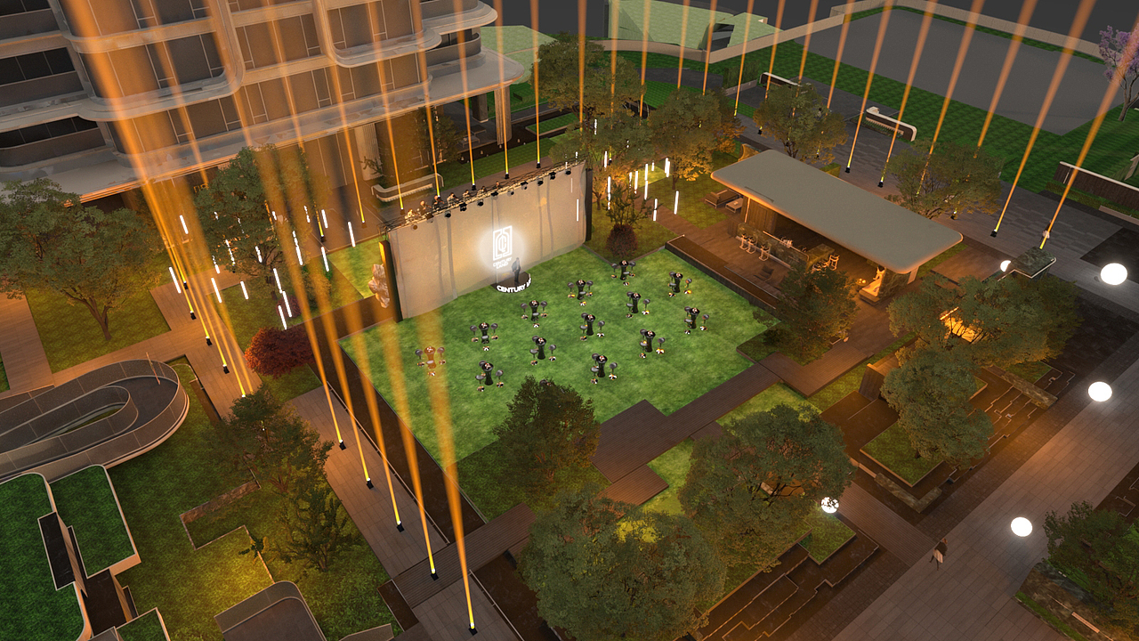 最近光污染项目有点多,一个落标的楼盘开放日活动