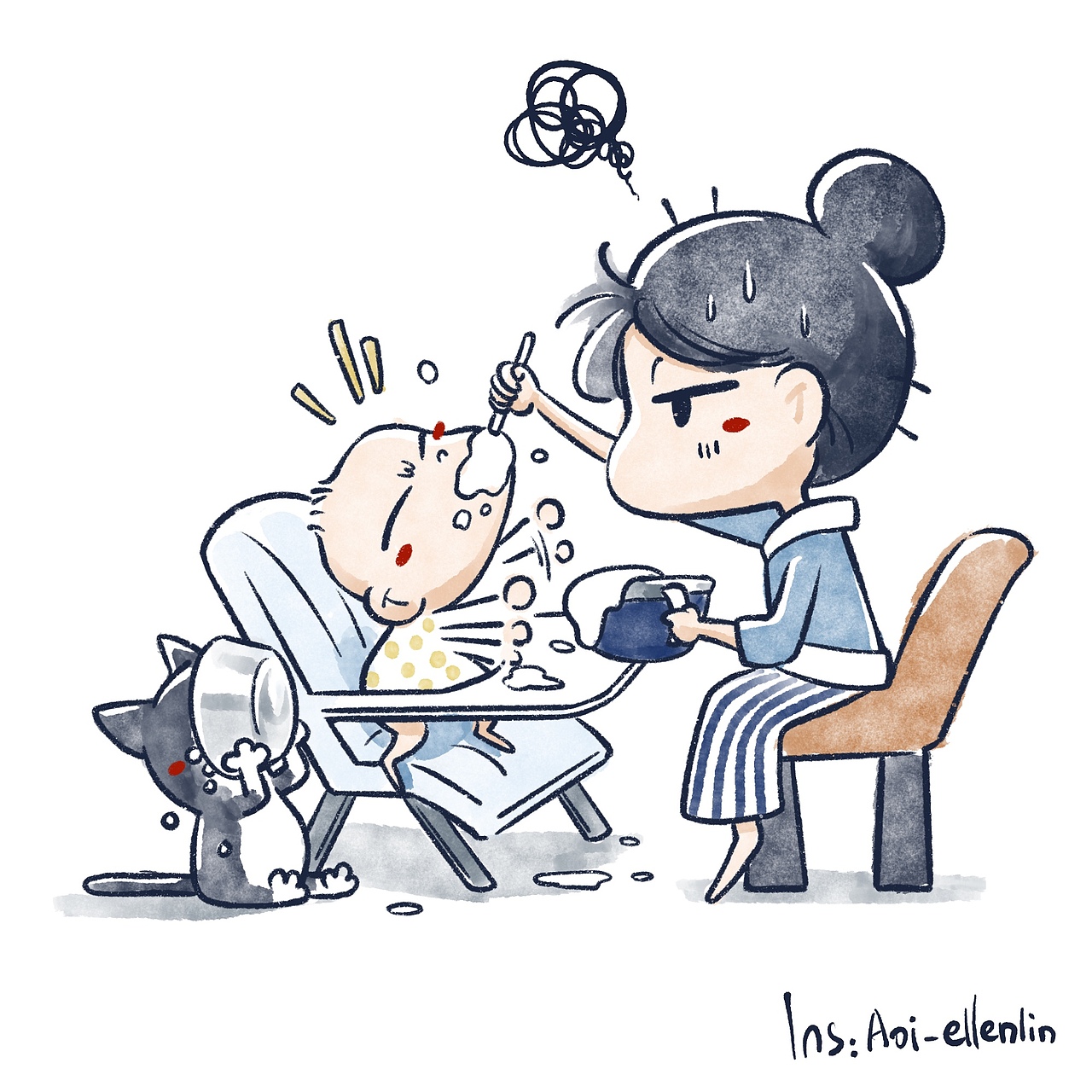 当妈一年（图ZMzAyODI4NjI4） - 单幅漫画 - 站酷设计师热情的葵葵原创素材 - 站酷ZCOOL