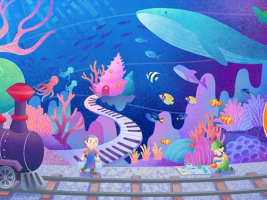 彩繪夢想的海底火車隧道