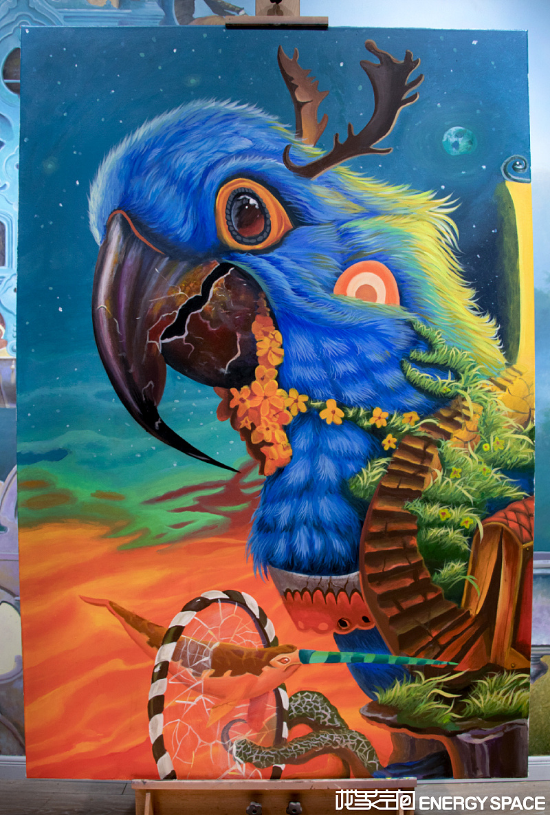 墙绘培训 | 鹦鹉